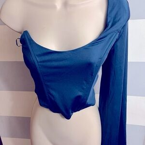 Teal One-Shoulder Top